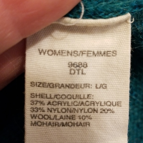 Woolrich orange winking Owl teal sweater C313:5:81 - Picture 6 of 8